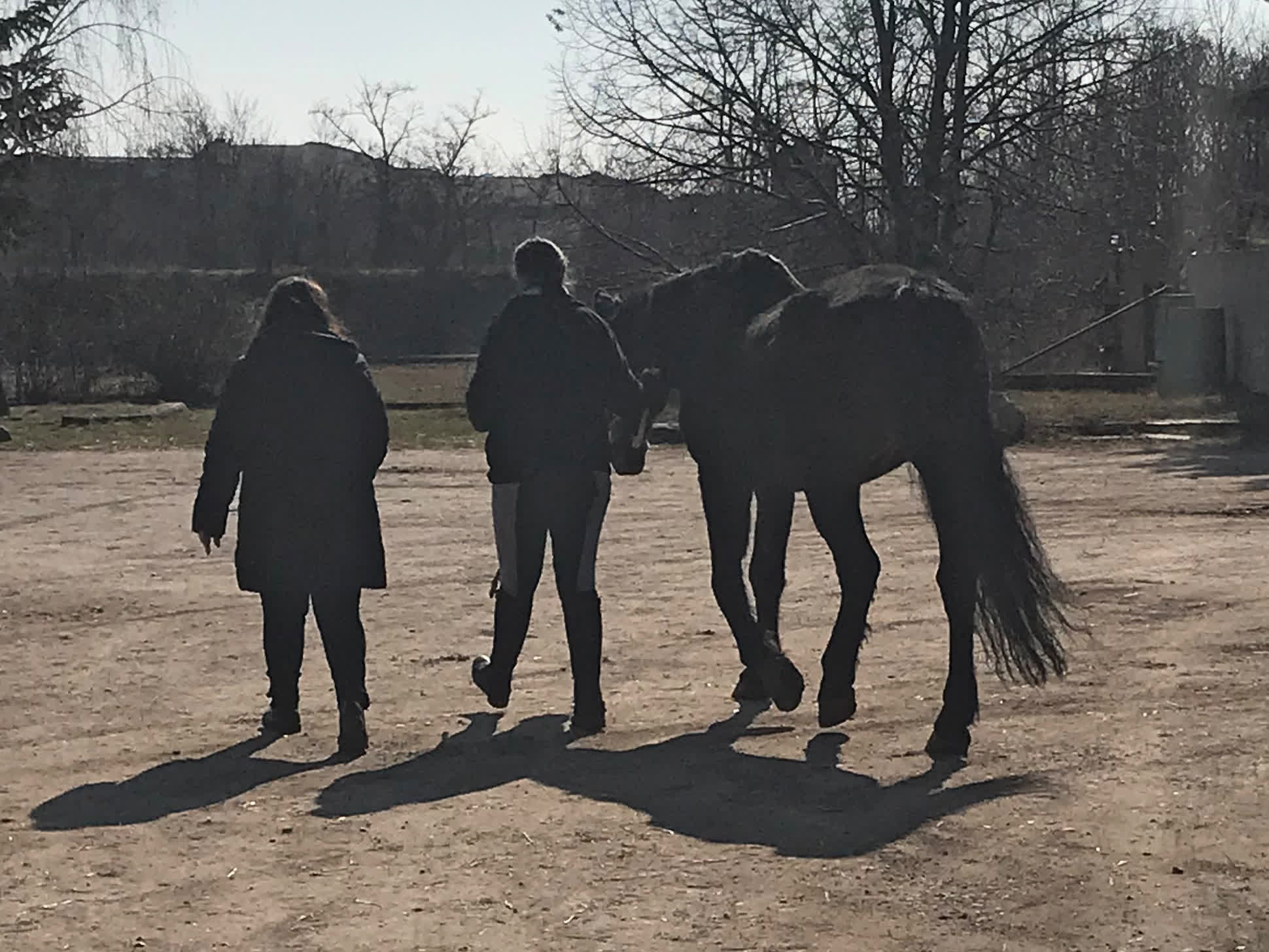 Birgit, Andrea und Strolchi